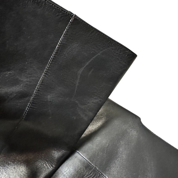 Schutz Mikki Leather Over The Knee Block Up Black Leather Boots Size 7 - Picture 8 of 14